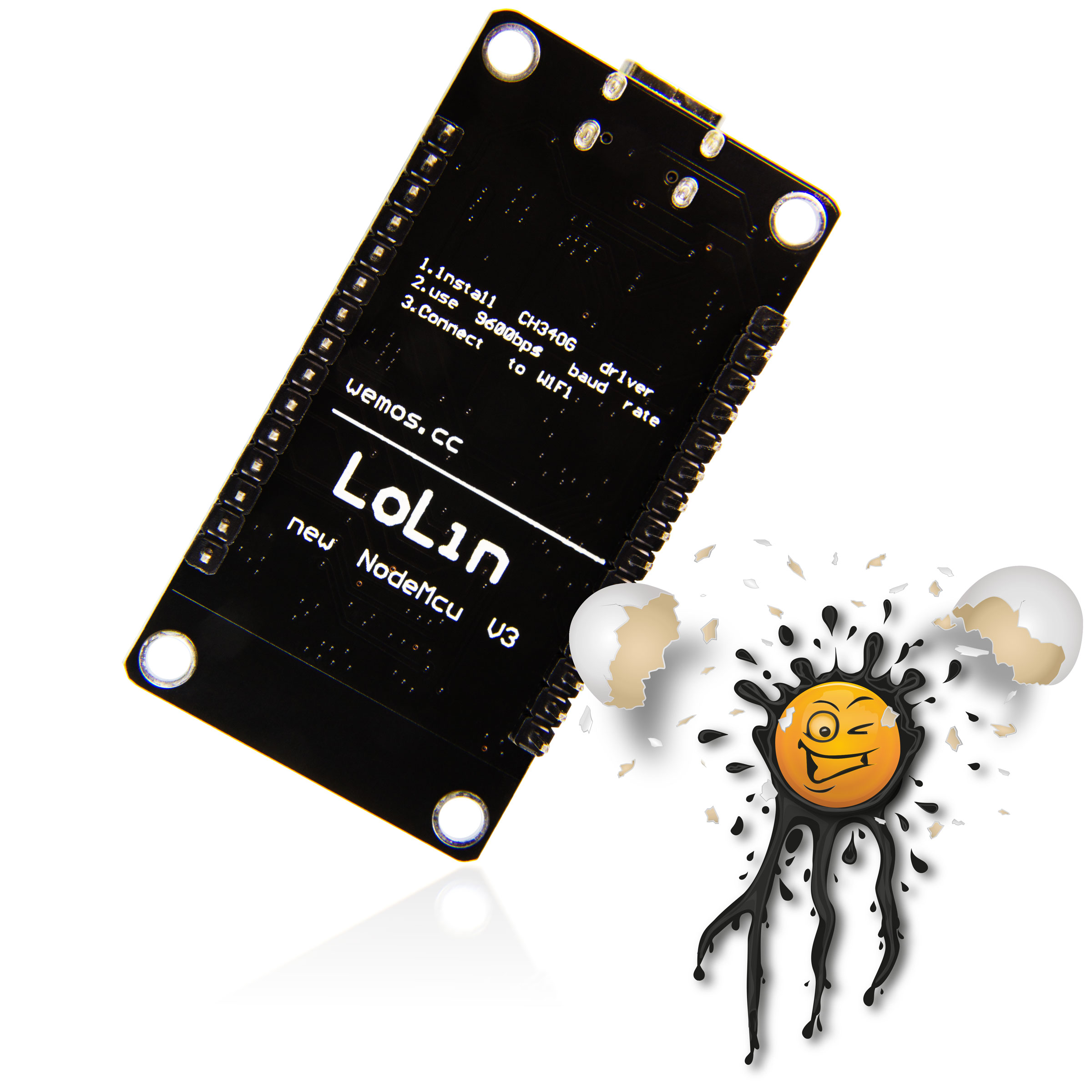 NodeMCU ESP8266 USB-C Wemos Lolin Entwicklerplatine – Bild 4