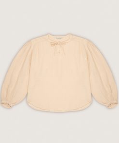 The New Society – Bluse „OLIVIA“, Sand, Biobaumwolle