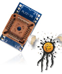 QFJ28 PLCC28 DIL to 2,54 Dip Adapter