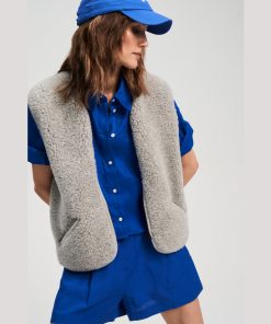 Alwero – Weste „POS“ Adult, Biowolle, SILVER, ultra light