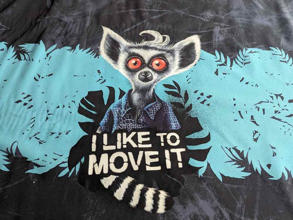 Jersey, Lemur Motiv Blau – 90 x 150 cm – Abverkauf