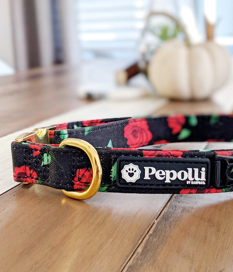 Stoff-Halsband „Rose“ – Bild 4