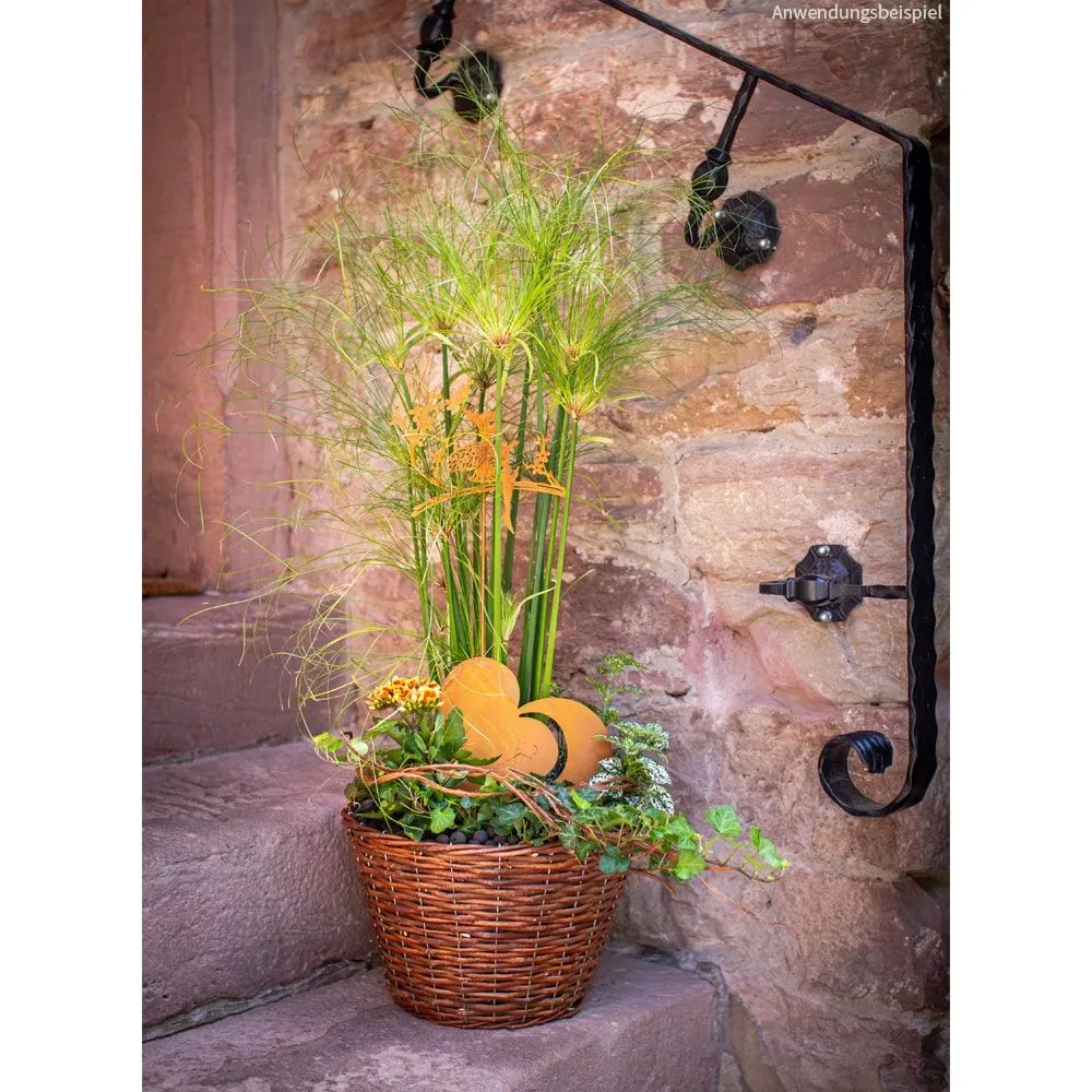 Pflanzkörbe Weidekörbe Pflanzgefäße Übertöpfe rund foliert braun 1 Stk 6 Größen – Bild 8