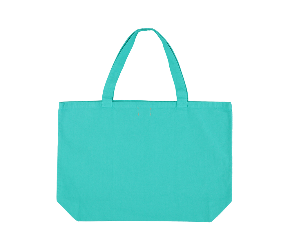 PiuPiuChick – Tragetasche, groß, „XL LOGO“, Canvas, Turquoise – Bild 4