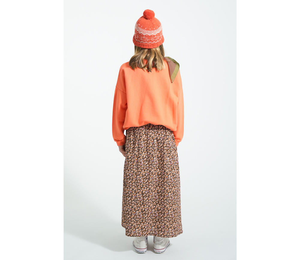 PiuPiuChick – Sweatshirt, ORANGE w/ „music“ print, Biobaumwolle – Bild 8