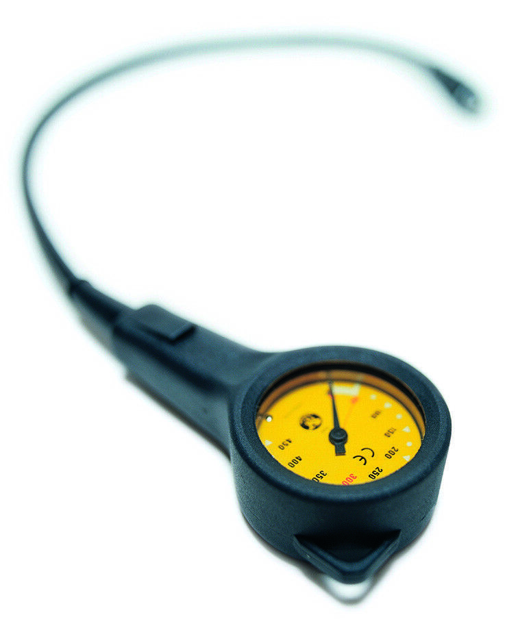 Poseidon Finimeter Cirrus 300 bar Kevlar Schlauch 80 cm Cirrus 450 bar Manometer – Bild 3