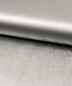 Kunstleder, leicht fallend, Knitteroptik – Silber