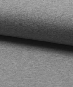 French Terry Stoff – Sommersweat, Grau Melange