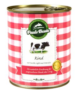 Pauls Beute, Rind mit Karotten, Apfel und Petersilie (ohne synthetische Zusatzstoffe)