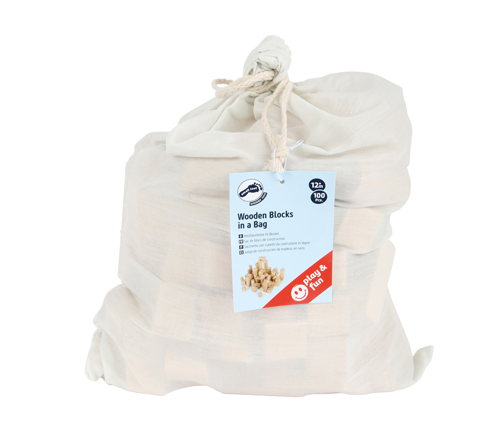 Small Foot – Holzbausteine Natur 50er-Pack im Beutel – Bild 4