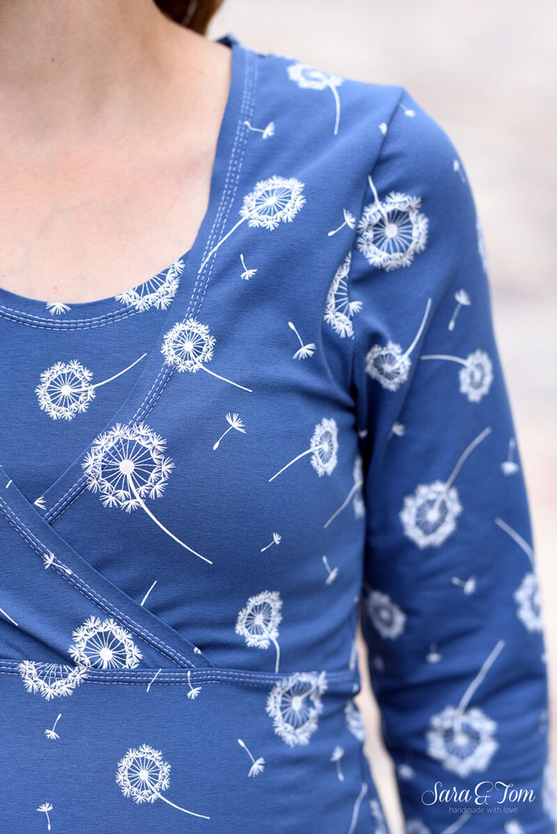 Schwangerschaftskleid, Stillkleid “CASSANDRA”, Gr. 158 – Damengr. 46 – Bild 8