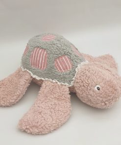 Stoffpaket Schildkröte Romea / Stoff für 2 Kuscheltiere – Rosa Streifen