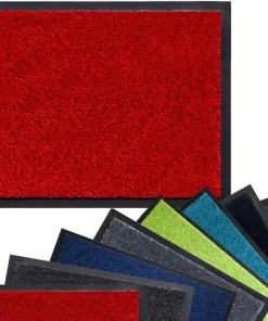 Schmutzfangmatte schmutzabsorbierend Fußmatten Uni einfarbig 60×80 cm – 8 Farben