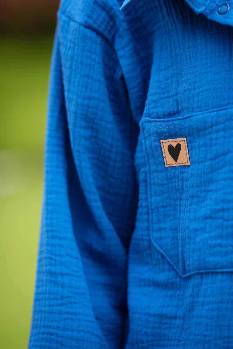 Gauze, Musselin Stoff – unifarben Royalblau – Bild 3