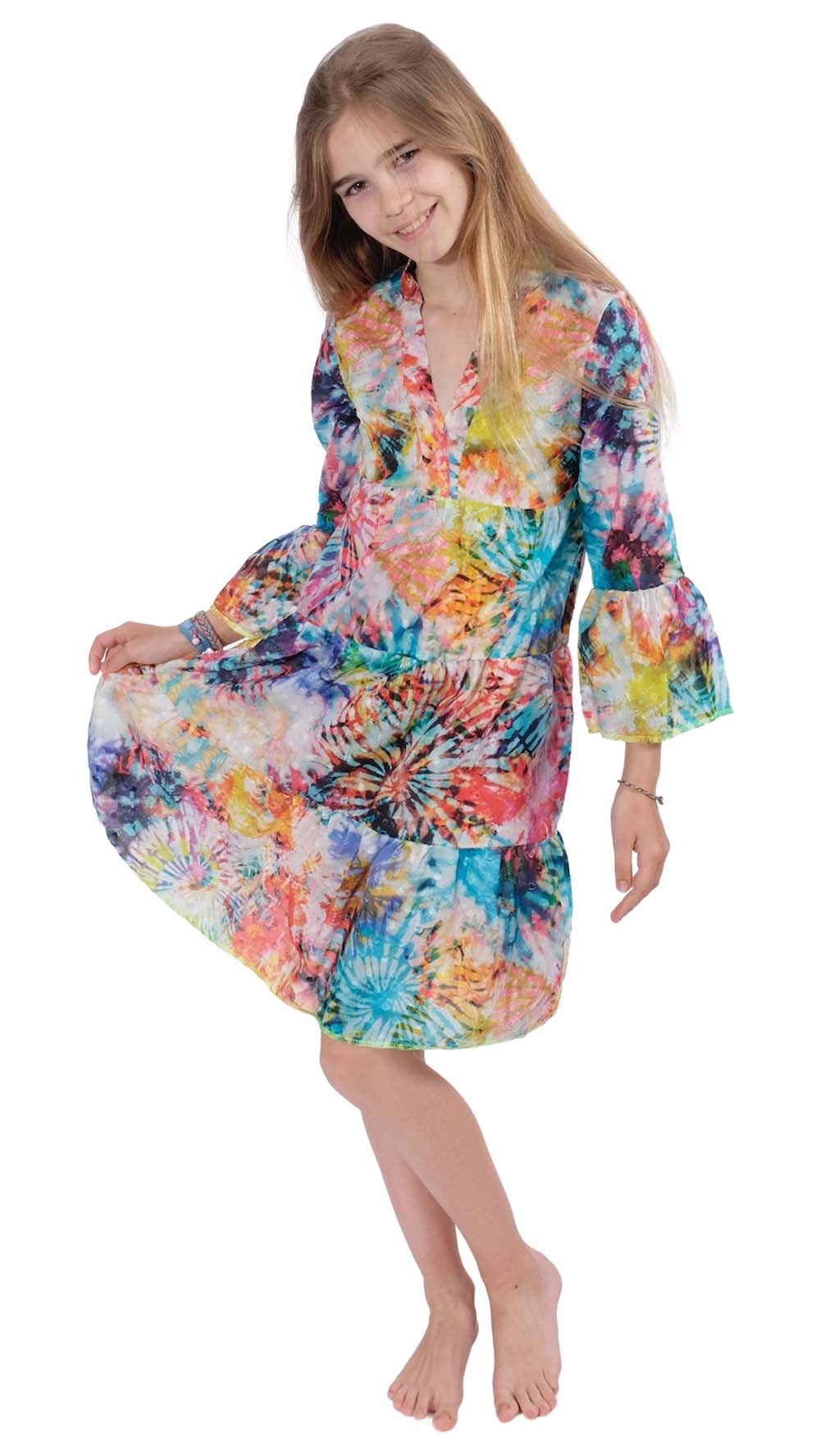 Viskose, grafische Zebra Musterung Rosa, Ecru, Beere – Bild 8