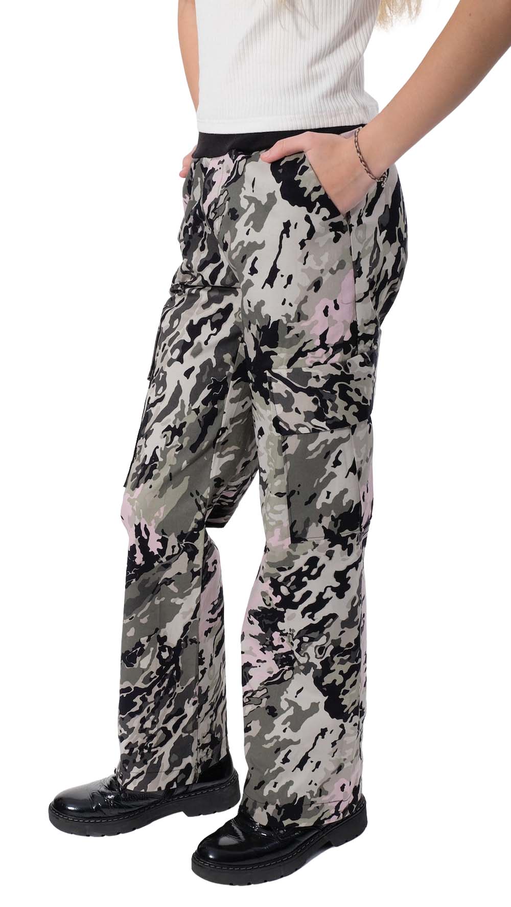 Baumwolle, Baumwollstretch, große Blumen Blau – Bild 9