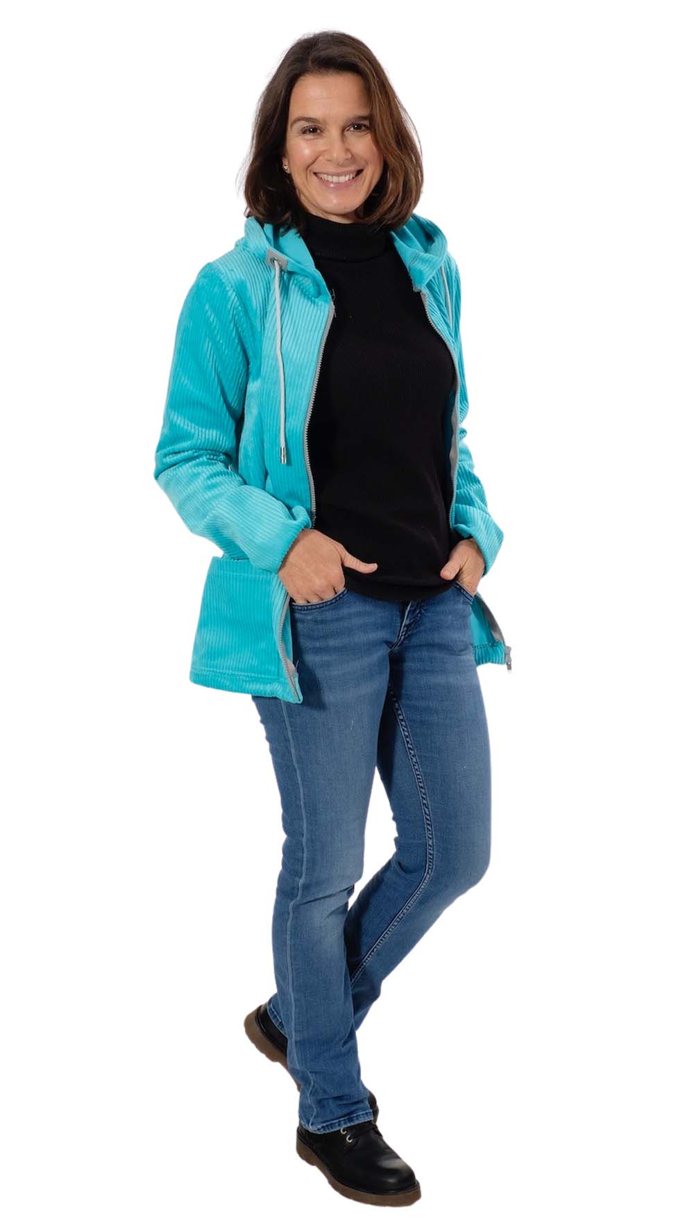 Cord, Breitcord, unifarben Mint – Bild 5