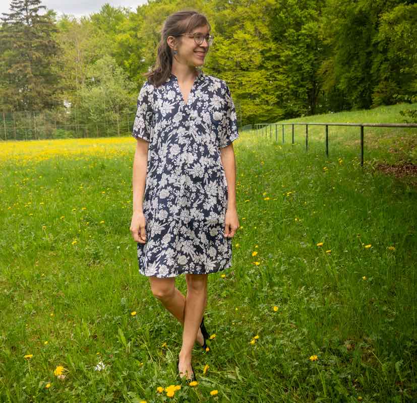 PAPIERSCHNITTMUSTER, Kleid mit Stegkragen “JAINA”, Gr. 158 – Damengr. 46 – Bild 5