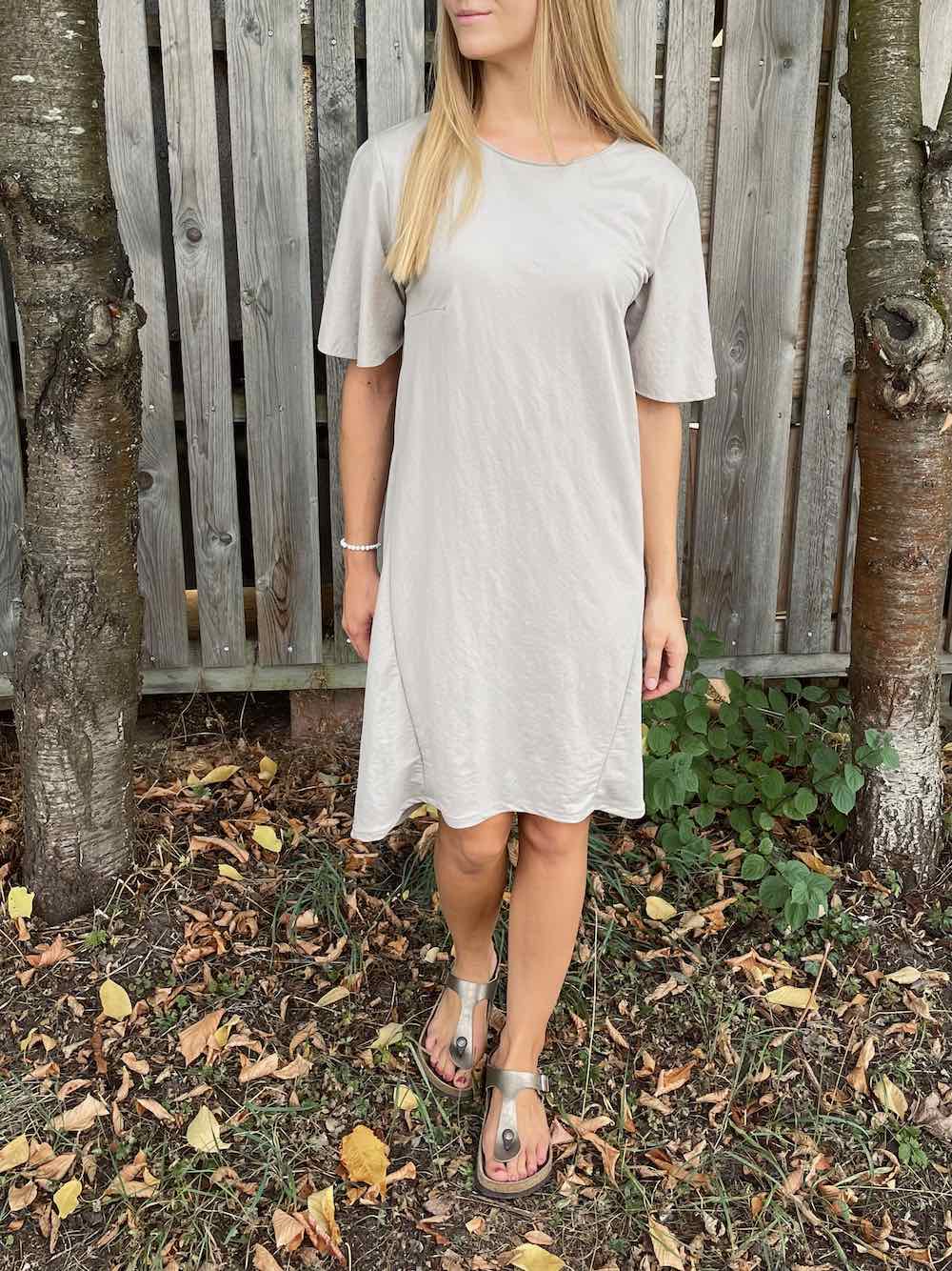 Leichtes, elastisches Mischgewebe – Line sparkling – Ecru – Bild 6