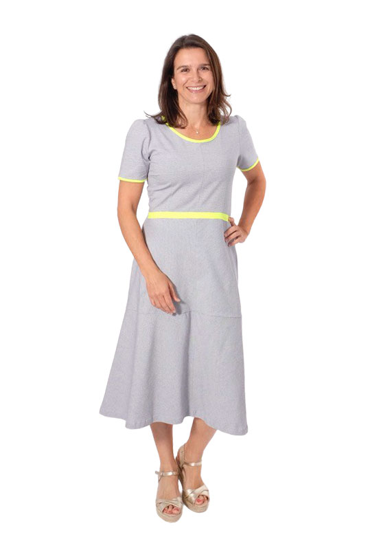 Jersey, Serie Maritim, feine Streifen Schwarz / Weiß – Bild 6