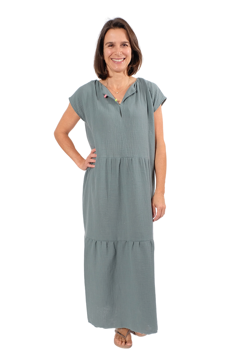 Gauze, Musselin Stoff – unifarben Royalblau – Bild 8