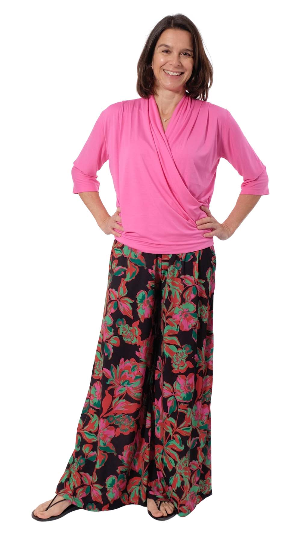 Wickelbluse, Bluse “TONJA”, Gr. 158 – Damengr. 46 – Bild 9