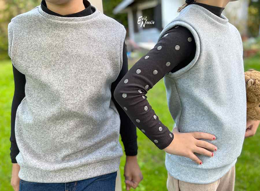 Mantelflausch, Flanell, Velour Strick – Hellgrau – Bild 8