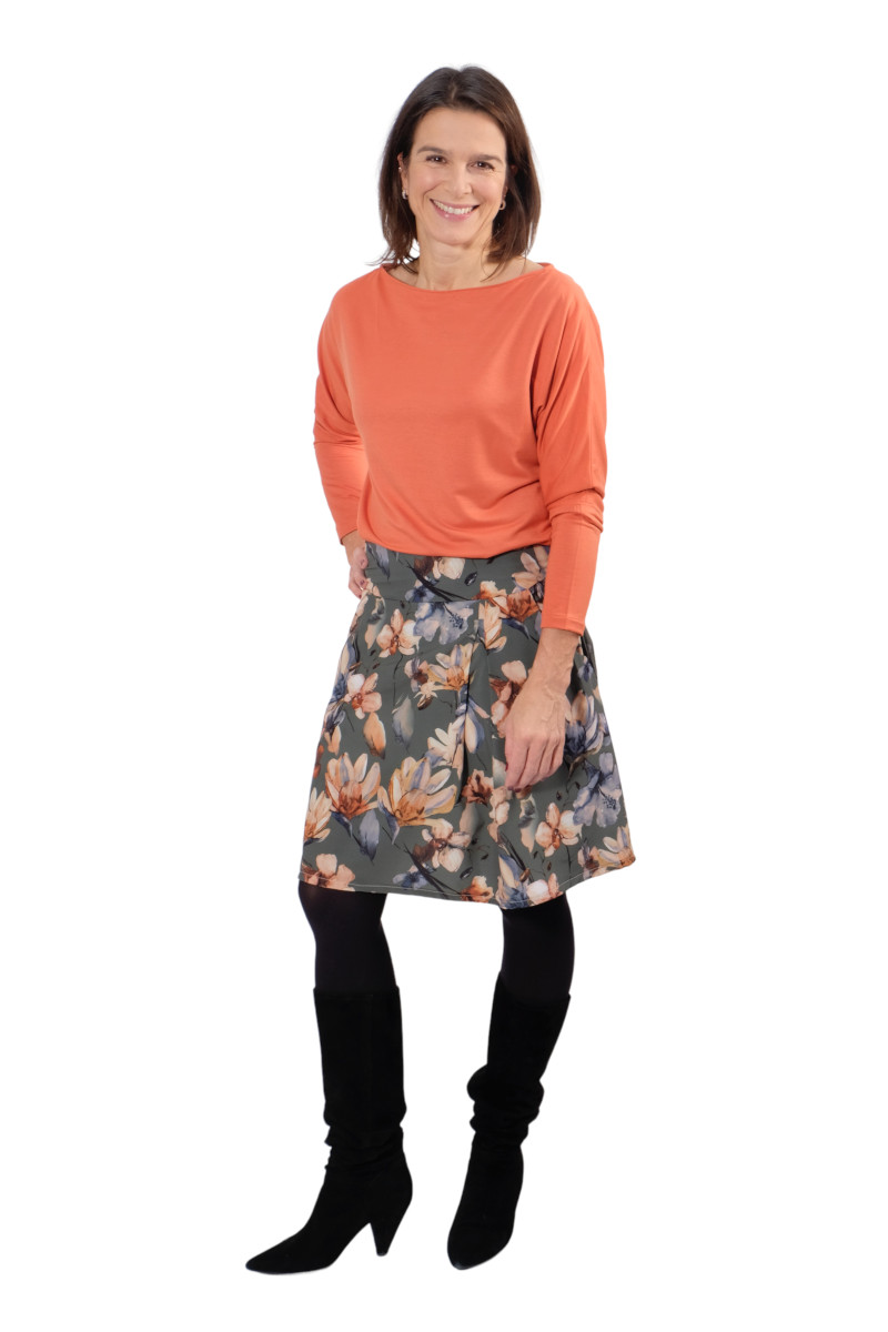 Fließender Polyester Satin – Musterung Blumen – Bild 6