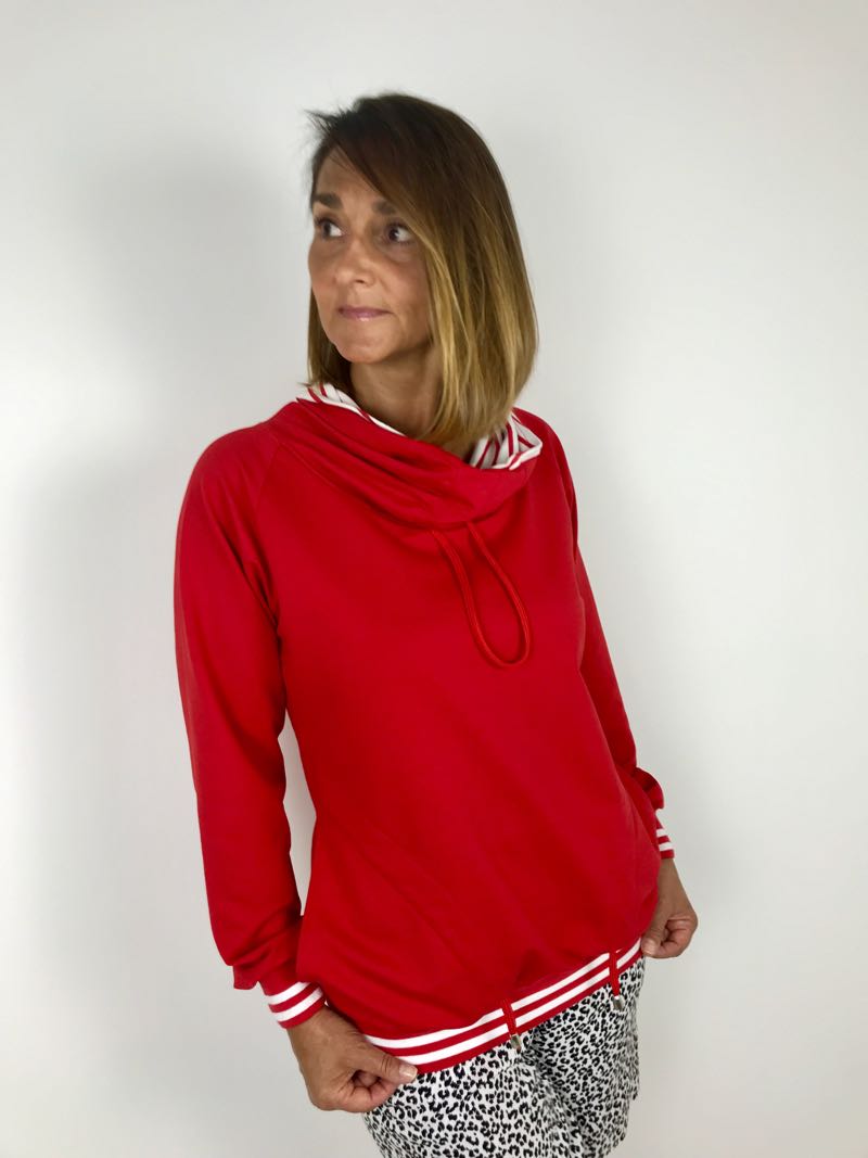 French Terry Stoff – Sommersweat, Rot – Bild 4