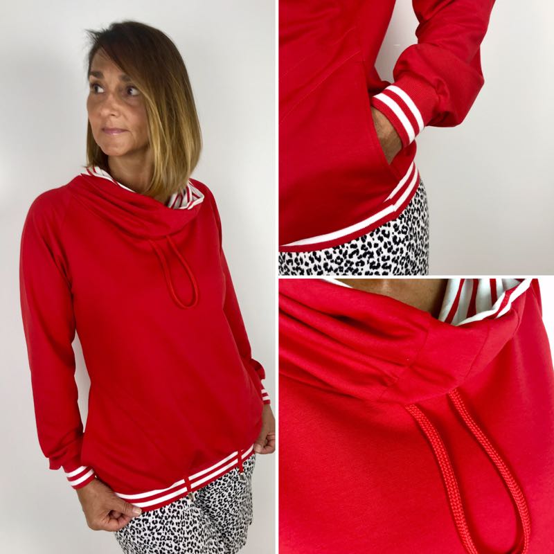 French Terry Stoff – Sommersweat, Rot – Bild 3