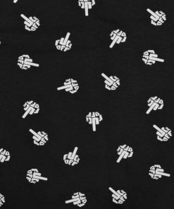 Jersey, Fuck Off Druck Schwarz Weiß