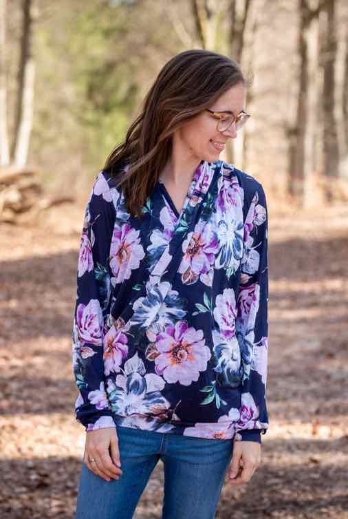 Wickelbluse, Bluse “TONJA”, Gr. 158 – Damengr. 46 – Bild 7