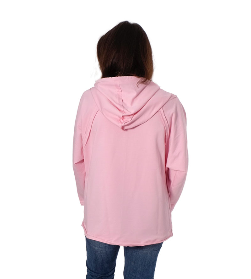 French Terry, unifarben Rosa, Sweatshirtstoff brushed – Bild 3