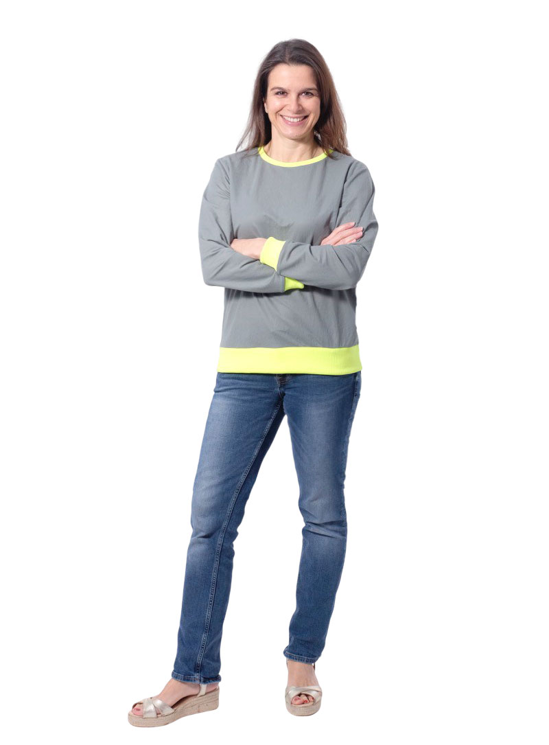 Bündchenware, rundgestrickte Schlauchware, unifarben Neon-Gelb – Bild 5