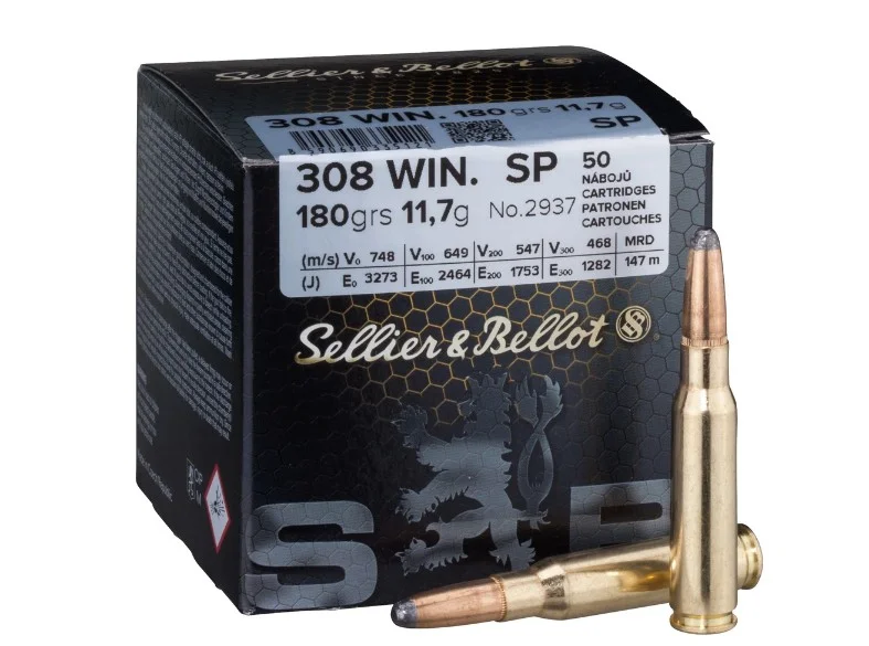 Sellier & Bellot .308 Win. Teilmantel 11,7g / 180 grs. Munition