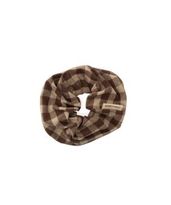 Monk & Anna – Scrunchie, Check Brown
