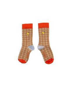 Sticky Lemon – Socken „Farmhouse“, check harvest moon