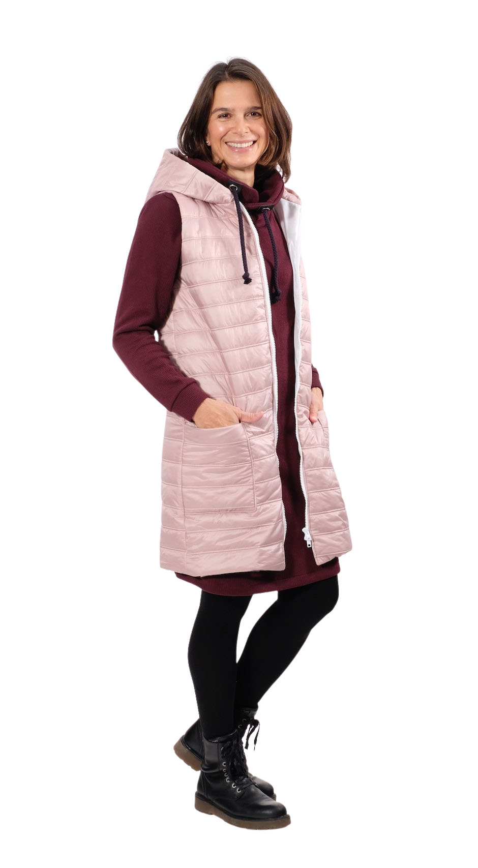 Stepper – Steppstoff, Mantelstoff, Rosa unifarben – Bild 8