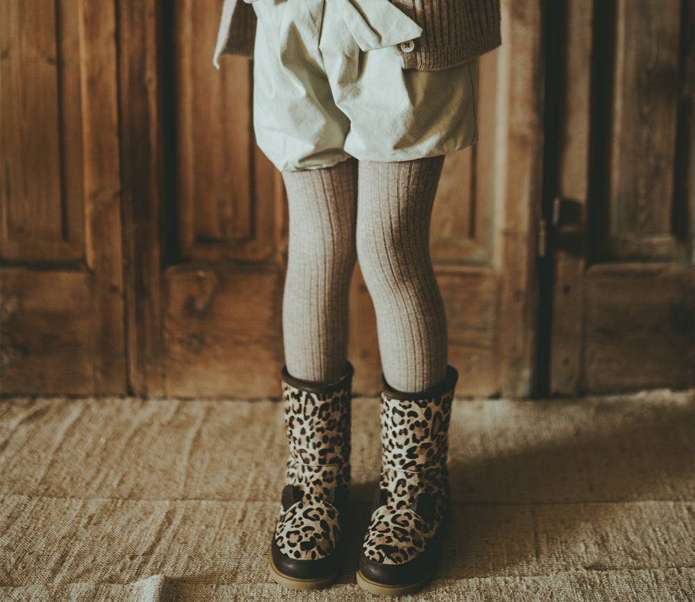 Donsje Amsterdam – Strumpfhose „Aly“, grey melange – Bild 3