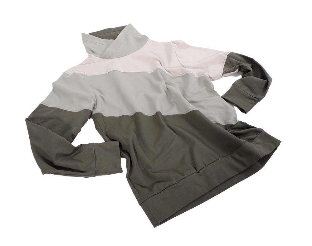 French Terry, helles Sand – Sweatshirtstoff brushed – Bild 4