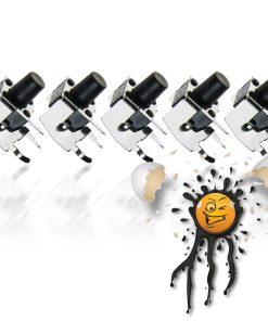 5 Stück DIY 90° right angle Mini Taster 4-polig 6×6 mm 7 mm