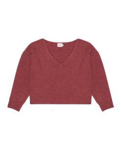 The New Society – Pullover WOMEN „REGINA“, toasted caramel, Wollemix