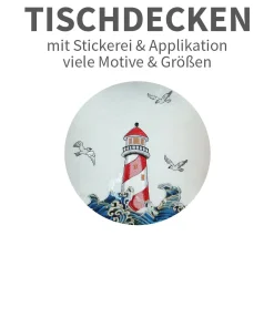 Tischdecken Ganzjahr Stick Applikation