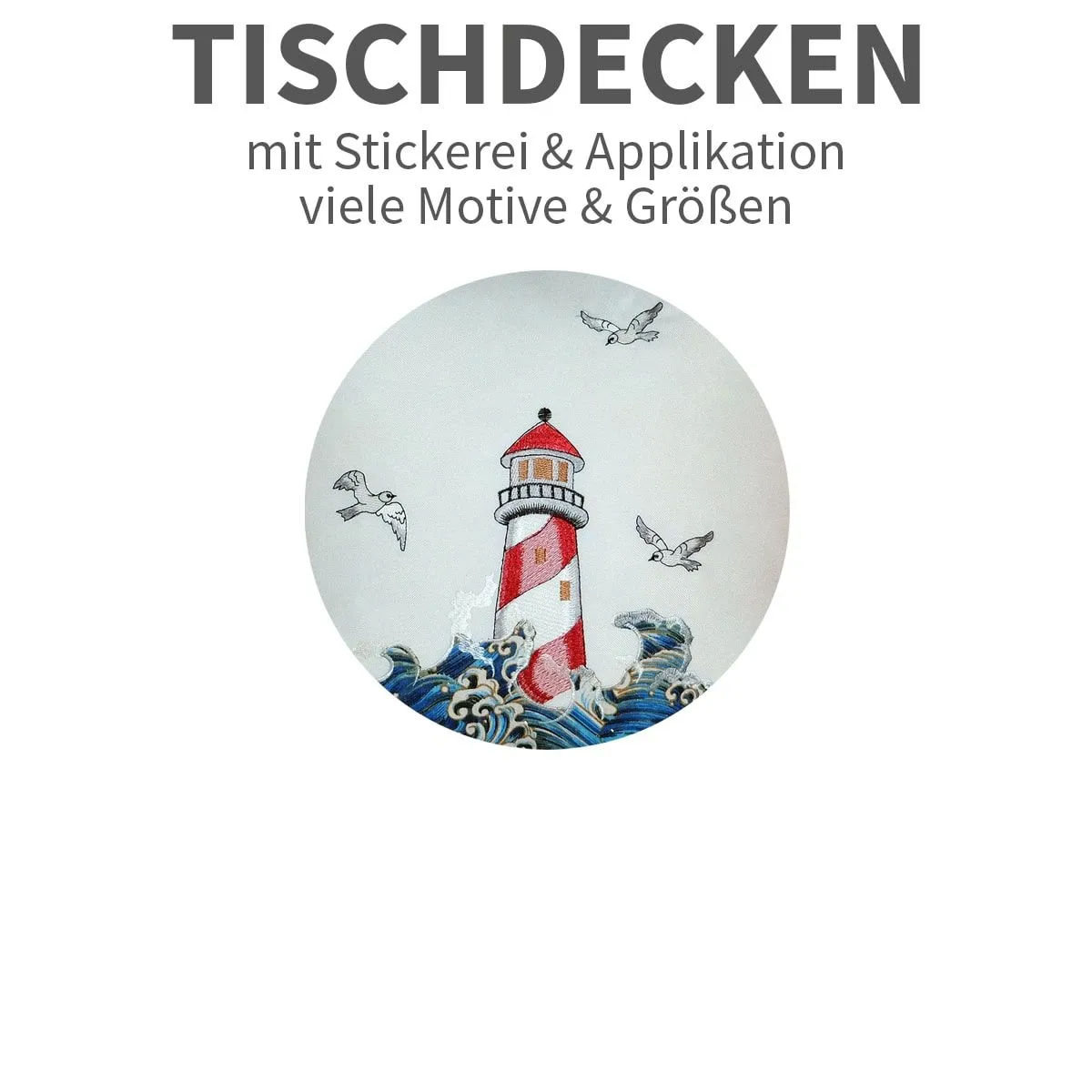 Tischdecken Ganzjahr Stick Applikation