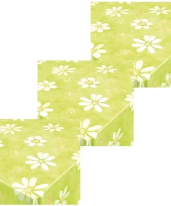 Tischdecken In- Outdoor Tischtücher Margeriten Motiv Vlies grün 3 Größen