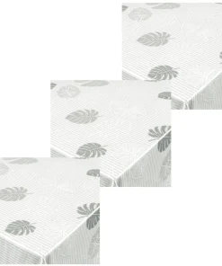Tischdecken In- Outdoor Tischtücher Monstera Muster Vlies grau 3 Größen