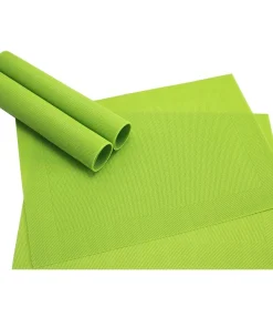 Tischset Platzset BORDA Platzmatten 4 Stk hellgrün kiwi gewebt Kunstst. 45×30 cm