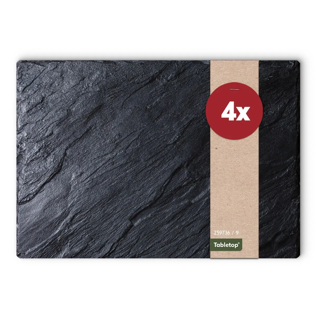 Tischset Platzset MOTIV Schieferoptik 4 Stk 43×28 cm abwaschbar