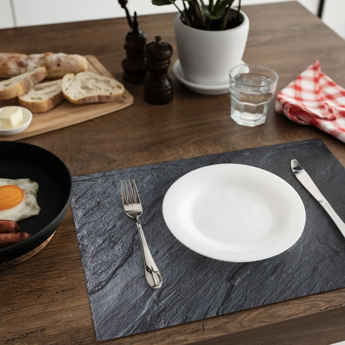 Tischset Platzset MOTIV Schieferoptik 4 Stk 43×28 cm abwaschbar – Bild 6