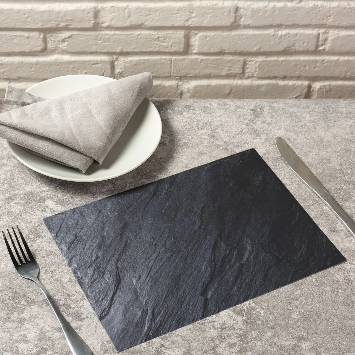 Tischset Platzset MOTIV Schieferoptik 4 Stk 43×28 cm abwaschbar – Bild 7